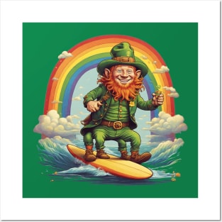 Leprechaun on the surf! #2 Posters and Art
